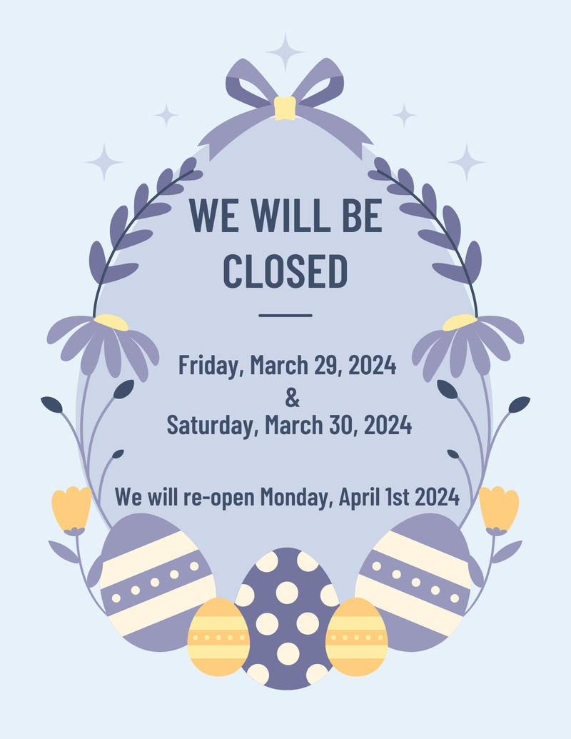Blue Easter Working Hours Shop Closed Poster.png